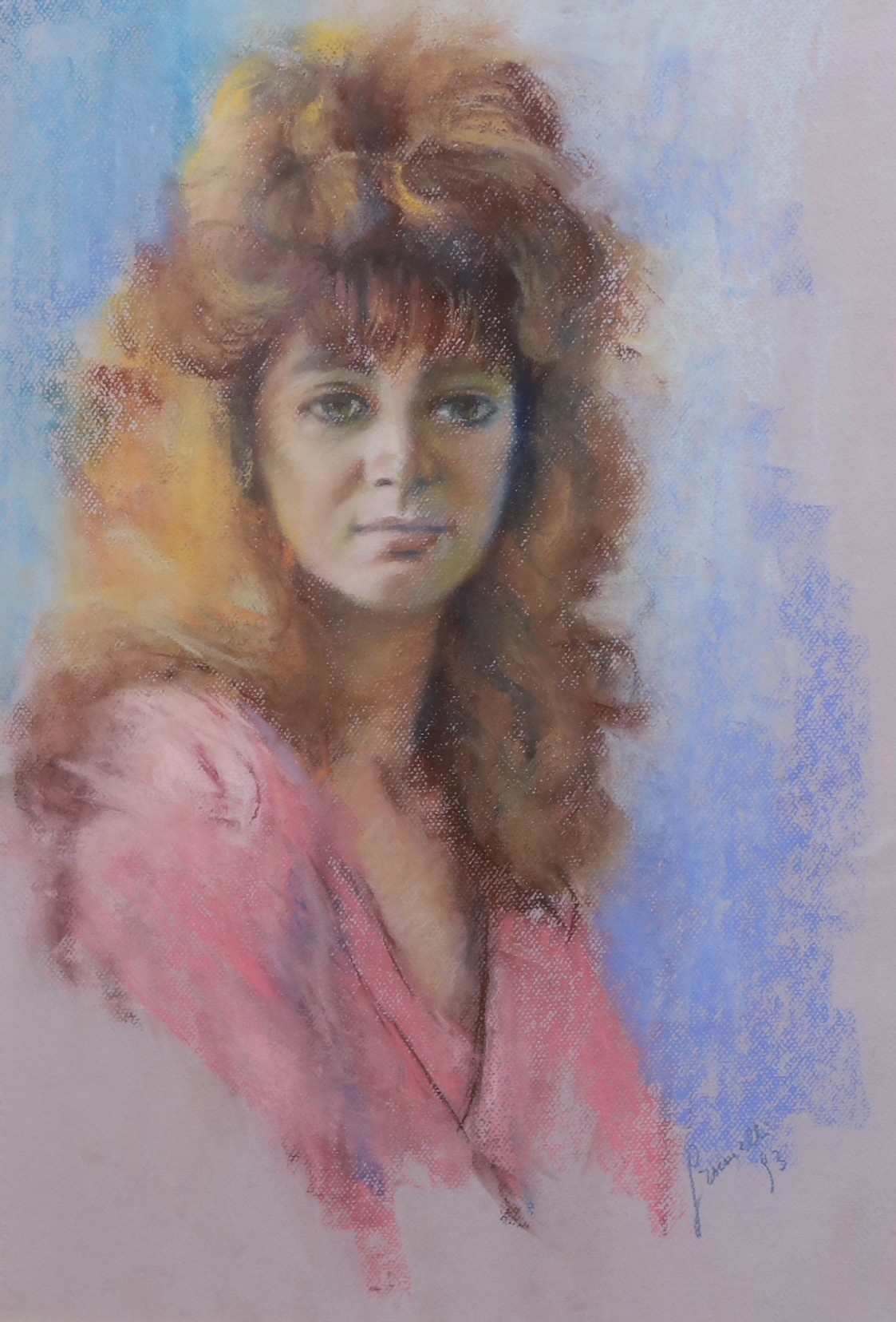 Guido Grumeli, 'Lucia' and 'La Modella', pastel on card, 63 x 43cm